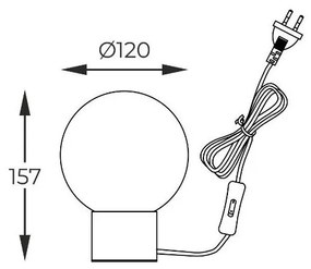Veioza, Lampa de masa moderna Arcturus auriu/ fumuriu