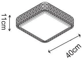 Plafoniera LED design modern Moa 40cm