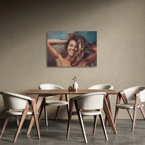 Tablou pe sticlă - Portretul unei femei tinere (70x50 cm)