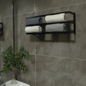 Suport prosop , din metal pentru baie, 60 cm