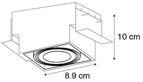 Set de 6 spoturi îngropate albe GU10 orientabile fără rama - Oneon