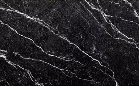 OFERTA Masa de dining neagra RAMOD 100x60 cm, decor marmura calitatea a II-a