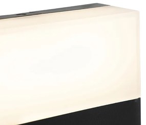 Lampă modernă de perete pentru exterior neagră IP44 cu LED inclus - Dualy