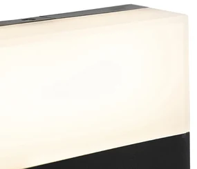 Lampă modernă de perete pentru exterior neagră IP44 cu LED inclus - Dualy