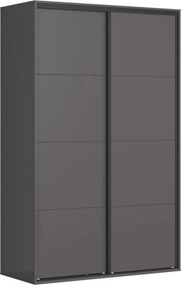 Dulap FLEX, gri grafit, PAL, cu 2 usi, 150x66x240 cm