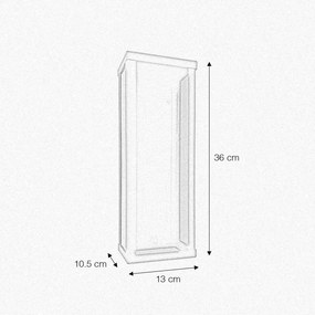 Aplica de perete exterior din otel negru Lantern