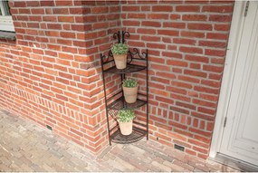 Suport metalic de colţ pentru ghivece Esschert Design, negru