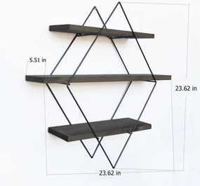 Etajeră de perete 60x60 cm molid