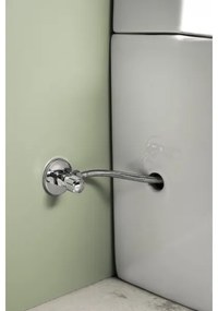 Sapho - Vas WC combinat BELLO, evacuare pe pardoseală/pe perete, ceramică, alb