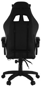 Scaun de birou / joc cu iluminare LED RGB, negru, MAFIRO