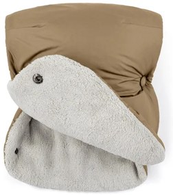 PETITE&MARS Set sac de iarnă 3în1 JIBOT + mânuși cărucior maro