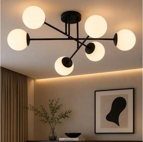 Brilagi - Lustru aplicat MILO 6xE27/60W/230V negru