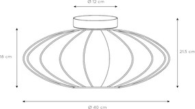 Plafonieră Lucide 03147/40/38 CORINA 1xE27/40W/230V d. 40 cm crem