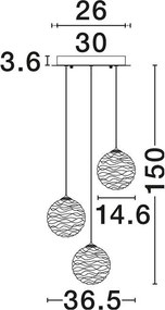 Lustra LED design decorativ 2700K BLAZIK D-36,5cm