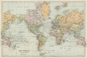 Harta Old map of the World Map, mikroman6