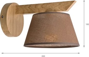 Aplică ANTONIO 1xE14/40W/230V stejar