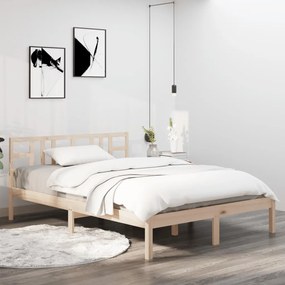 3105420 vidaXL Cadru de pat Super King 6FT, 180x200 cm, lemn masiv