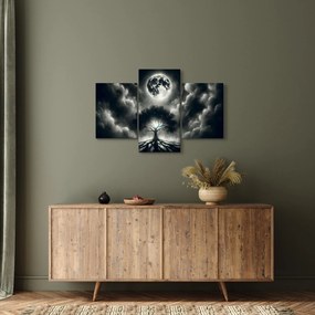 Tablou – Arbore alb-negru în lună plină (90x60 cm)