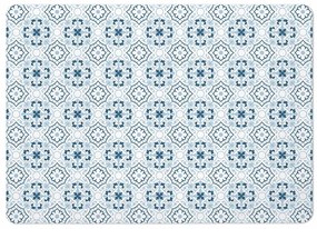 Covoraș de baie alb-albastru din diatomit 50x70 cm Atlanta – douceur d'intérieur