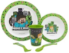 Set de masă din plastic Stor 5 piese Minecraft