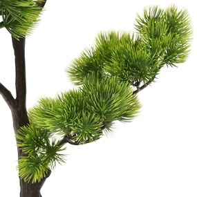 Bonsai Pinus artificial cu ghiveci, verde, 60 cm 1, Verde inchis, 60 cm