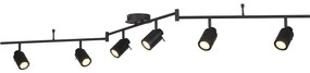Plafoniera pentru baie cu spoturi directionabile IP44 Samson negru 6L
