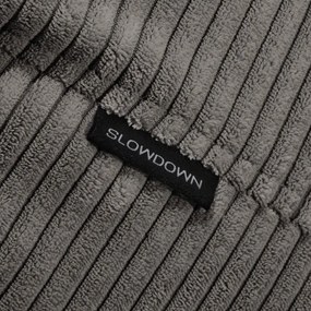 Fotoliu bean bag galben muștar cu tapițerie din catifea reiată Lounge – SLOWDOWN