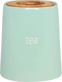 Recipient pentru ceai cu capac din lemn de bambus Premier Housewares Fletcher, 800 ml, albastru