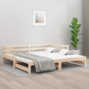 840135 vidaXL Pat de zi cu extensie, 90x190 cm, lemn masiv de pin