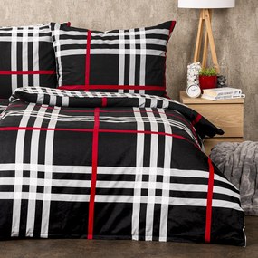 Lenjerie de pat din finet 4Home Cub negru, 140 x 200 cm, 70 x 90 cm