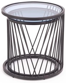 Masa de cafea Antilla, transparenta/neagra