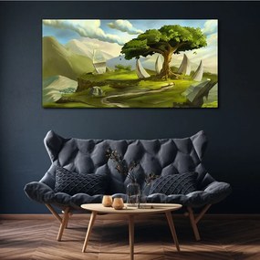 Tablou canvas pietre de copac fantezie