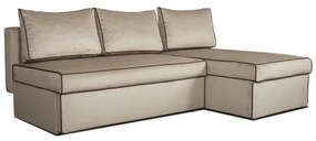 Coltar Extensibil Cu Lada New Modulo, Interschimbabil Stanga/Dreapta, Crem, 220 X 80 X 155 Cm