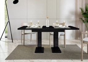 Masă de sufragerie Gilnar (negru lucios) (pentru 4 până la 6 persoane). 1055170