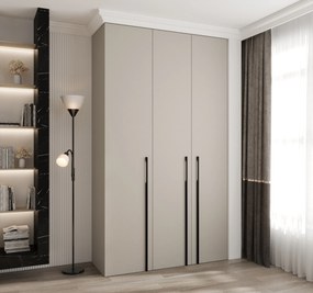 Dulap de haine 140 cm Carmela 50-3 (Cașmir + Negru). 1126783