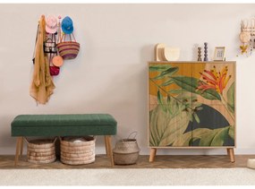 Mobilier pentru hol Maluxe Saka 1070 (Stejar sonoma + Verde). 1089067