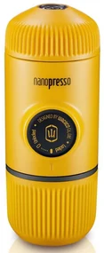 Espressor portabil Wacaco Nanopresso Yellow Patrol, 18bar, 80 ml, Cafea mscinats, Fara incarcare sau baterii, Galben