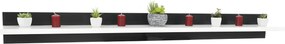 Mobilier living, alb/extra strălucire neagră HG, LEO