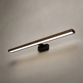 Brilagi - Iluminare pentru oglindă de baie LED WOODY MIRROR 3 în 1 LED/15W/230V IP44 negru/stejar/nucă