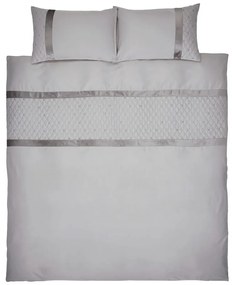 Lenjerie de pat gri din microsatin pentru pat dublu, extinsă 230x220 cm Sequin Cluster – Catherine Lansfield