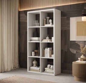 Bibliotecă, 77x150 cm, Cleo V, ADRK Furniture (Culoare: Alb)