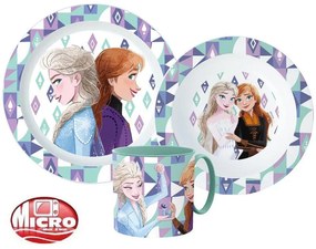 Disney Regatul de gheață Set de veselă Ice Magic, set micro plastic cu cană de 265 ml
