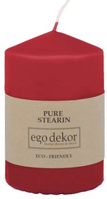 Lumânare Eco candles by Ego dekor Top, durată ardere 25 h, roșu