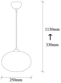 Lustră pe cablu CAMINI 1xE27/40W/230V