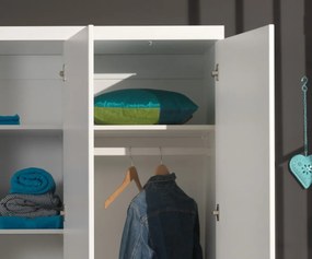 Bară Suplimentară pentru Haine Lara, Compatibilă Dulap 3 Uși, Alb – Vipack