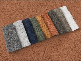 Colțar portocaliu extensibil/cu spațiu de depozitare cu tapițerie din țesătură bouclé (cu colț pe partea dreaptă/cu șezlong) Montaigne – Bobochic Paris