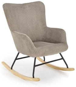 Fotoliu tip balansoar Belmiro velvet gri H92 cm