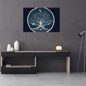 Tablou – Arbore magic cu cerb II. (90x60 cm)