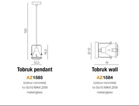 Pendul design industrial TOBRUK ciment