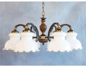 Lustra rustica suspendata cu 6 brate design italian 5900